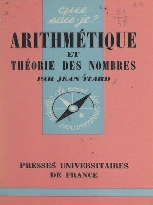 cover image of Arithmétique et théorie des nombres